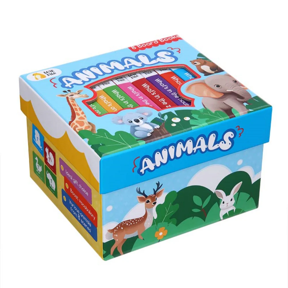 Animals: Boxset of 8 Baby Books, Board Books Gift Set for Kids